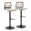 Folia - Adjustable Barstool (Set of 2) - Black Base