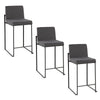 Fuji - High Back Counter Stool - Black Legs