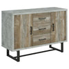 Abelardo - 3-Drawer Engineered Wood Cabinet - Weathered Oak