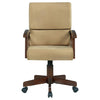 Marietta - Upholstered Swivel Dining And Game Chair - Tobacco