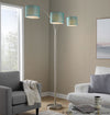 Stork - Floor Lamp - Walnut Table Accent And White Shade