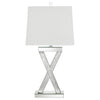 Dominick - Tapered Mirrored Acrylic Table Lamp - Silver