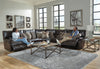 Como - Italian Leather Match Reclining Sectional