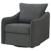 Madia - Upholstered Sloped Arm Swivel Glider Chair - Charcoal