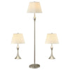 Griffin - 3 Piece Floor And Table Lamp Set Brushed Nickel - Brush Nickel