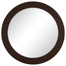  Dexter - Round Reeding Frame Wall Mirror - Brown