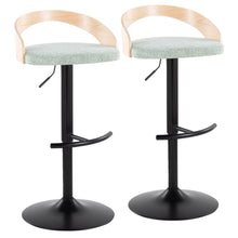  Grotto - Adjustable Barstool (Set of 2) - Natural Backrest