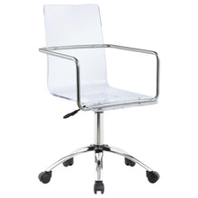  Amaturo - Acrylic Adjustable Home Office Desk Chair - Clear