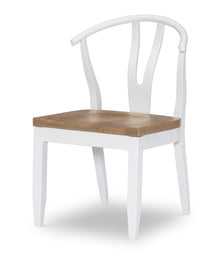  Franklin - Wishbone Back Side Chair - Harvest Oak / Natural White