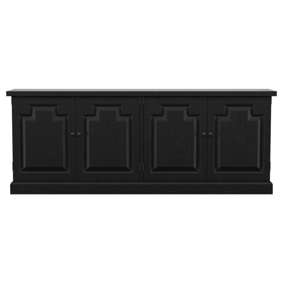 Florence - 4 Door Dining Sideboard Buffet - Distressed Black