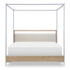 Biscayne - Complete Queen Upholstered Bed With Canopy - Malabar With Alabaster Fronts