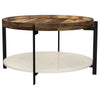 Adhvik - Round Table With Marble Shelf