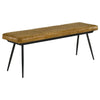 Misty - Leather Upholstered Dining Bench - Antique Camel