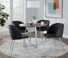 Cosmo - Canary Dining Table - Black Metal Base