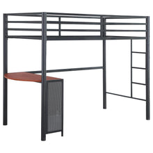  Fisher - Twin Workstation Loft Bed - Gunmetal