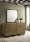 Amsbury - 6-Drawer Dresser And Mirror - Nutmeg