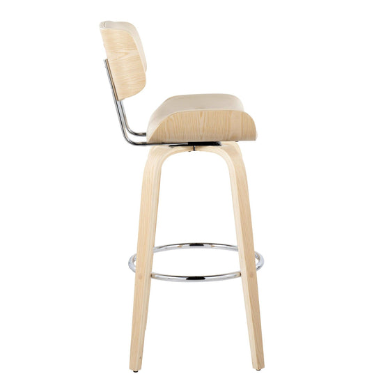 Lombardi - 30" Fixed-Height Barstool (Set of 2) - Natural Base