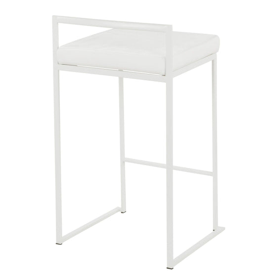 Fuji - Counter Stool Steel With Cushion - Stainless Steel