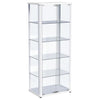 Aero - 5-Shelf Display Curio Cabinet With Led Lighting