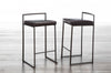 Fuji - High Back Counter Stool - Black Legs