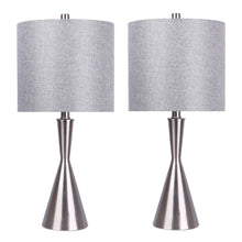  Gemma - 23" Metal Table Lamp (Set of 2) - Gray