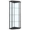 Zenobia - 4-Shelf Curio Cabinet Display Case - Black