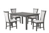 Flair - 5 Piece Dining Set (Table & 4 Chairs) - Gray