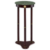 Edie - Round Marble Top Accent Side Table - Merlot