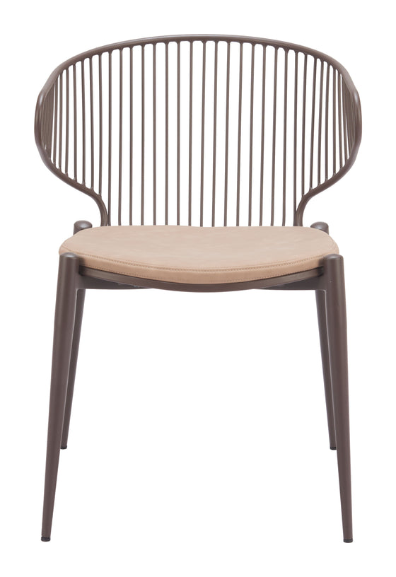 Silues - Dining Chair - Taupe & Brown