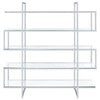 Elmer - 5-Shelf Bookshelf - Clear And Chrome