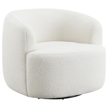  Hudson - Faux Sheepskin Upholstered Swivel Chair - Natural