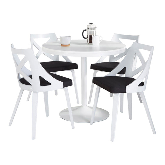 Dakota - Charlotte Dining Set - White Steel Base