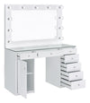 Acena - 7-Drawer Vanity Set With Lighting - White High Gloss