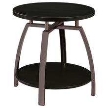  Dacre - Round Engineered Wood Top Side End Table - Dark Gray