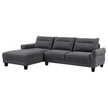  Caspian - Upholstered Curved Arm Chaise Sectional Sofa