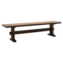  Bexley - Wood Dining Bench - Natural Honey And Smokey Black