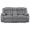 Higgins - Pillow Top Arm Motion Loveseat with Console