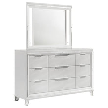  Marmore - 9-Drawer Dresser And LED Mirror - White