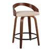 Grotto - 24" Fixed-Height Counter Stool (Set of 2) - Walnut Base