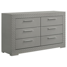  Ives - 6-Drawer Dresser Cabinet - Gray High Gloss