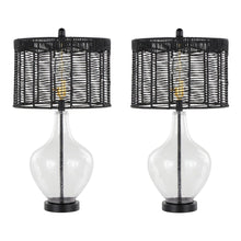  Jenna - 26" Glass Table Lamp (Set of 2) - Black