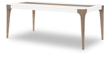  Melrose - Rectangular Dining Table - Cloud White And Desert Oak