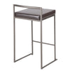 Fuji - High Back Counter Stool - Black Legs