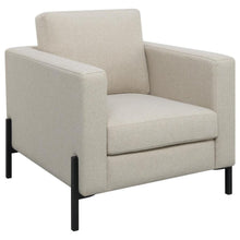  Tilly - Upholstered Track Arm Accent Chair - Oatmeal