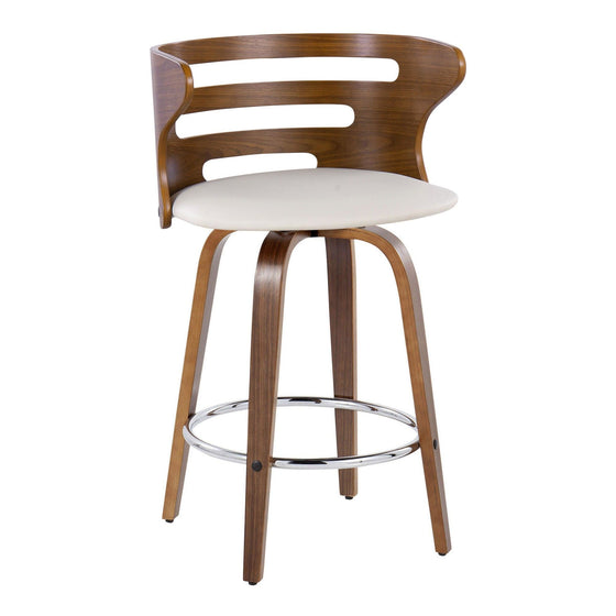 Cosi - 26" Fixed-Height Counter Stool (Set of 2) - Walnut Backrest