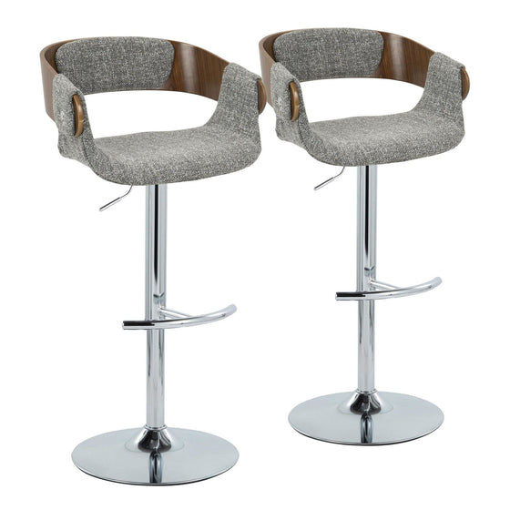 Elisa - Adjustable Barstool (Set of 2) - Chrome Base