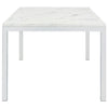 Athena - Rectangular Faux Marble Dining Table - Chrome