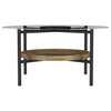 Delfin - Round Glass Top Coffee Table - Black And Brown