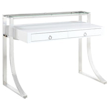  Gemma - 2-Drawer Writing Desk - White High Gloss