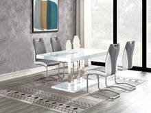  Brooklyn - 5 Piece Rectangular Dining Set - White High Gloss